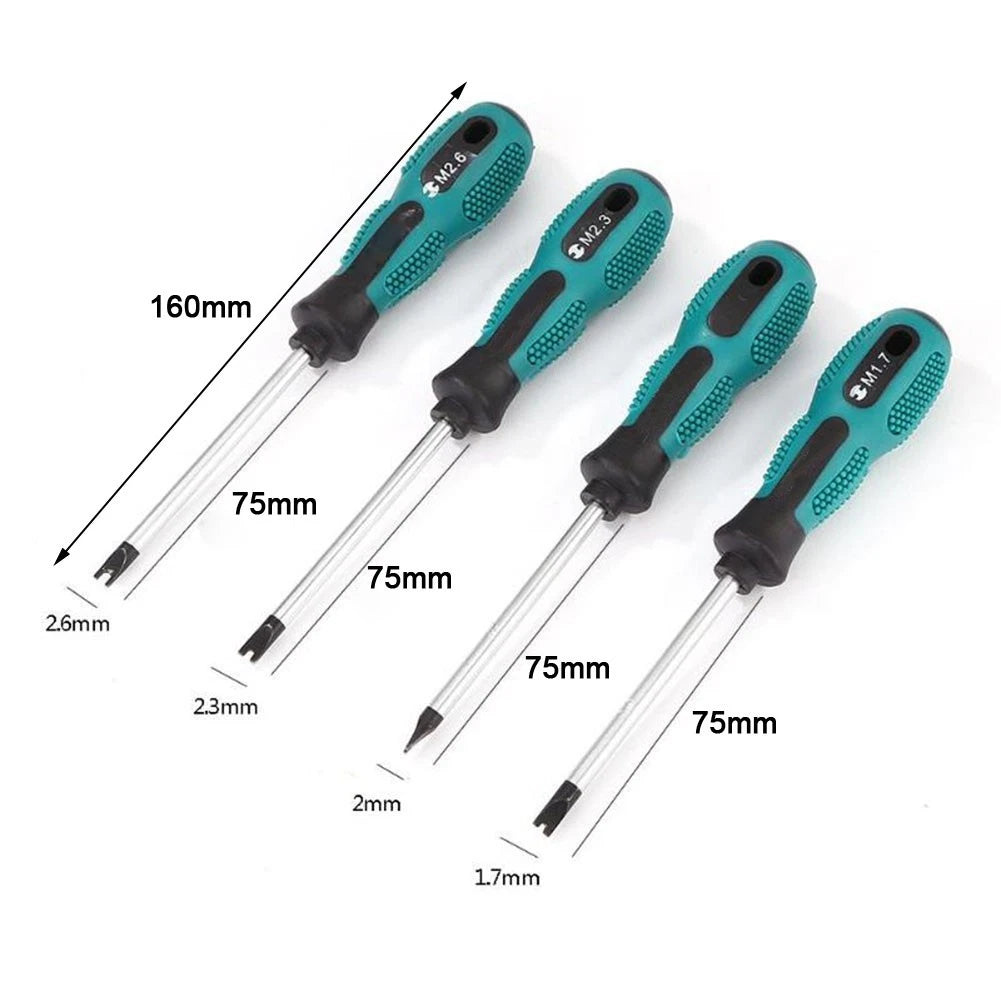 U-Type Magnetic Screwdriver Set (1.7/2.0/2.3/2.6mm) for Home Repair