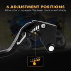 Short Clutch Brake Levers Kit for Yamaha Raptor 700 YFM700 (2008–2020) Black