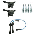 Set of 2 Ignition Coil Wires & 4 Nickel Spark Plugs for Mazda Miata (1990–2005)