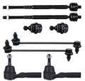 Set of 8 Front Lower Ball Joints Sway Bars Tie Rod Ends for Chrysler 200 (2011–2014)