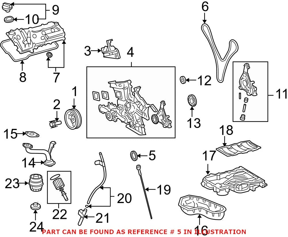 Front Crankshaft Seal for Lexus (OEM)