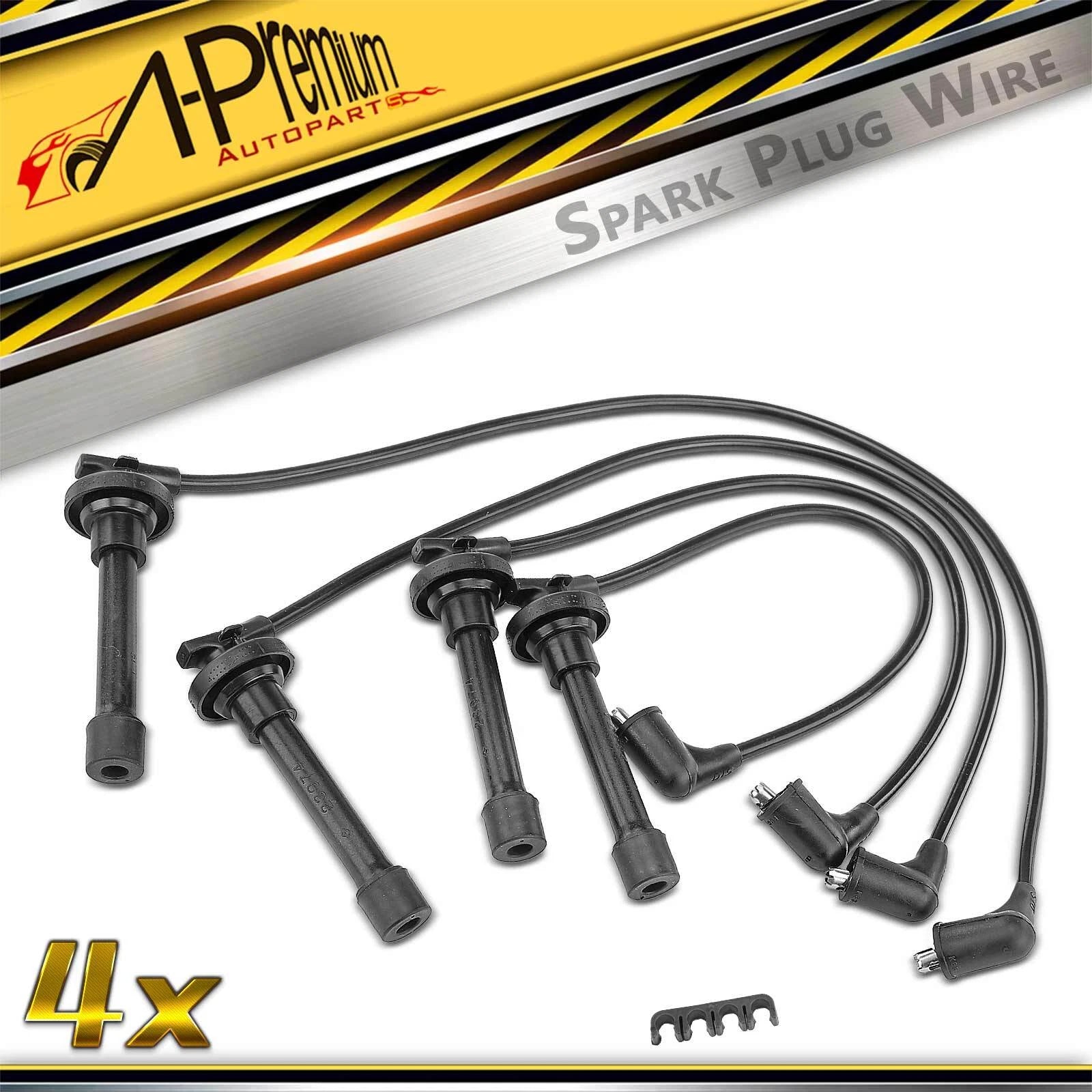 Set of 4 Spark Plug Wires for Honda Civic (1992–1995)