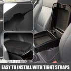 Center Console Armrest Cover for Dodge Charger (2008–2010) Black Red Stitches