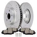 Front Drilled Rotors and Brake Pads for Toyota Corolla Matrix Vibe (2009–2019)