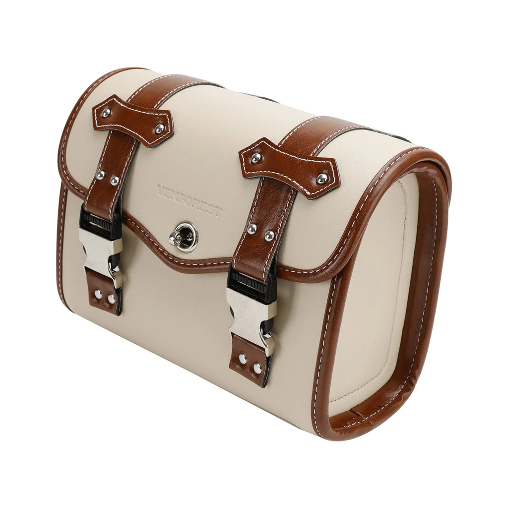 Side Saddlebag Tool Bag for Motorbike (Color Matching, White)