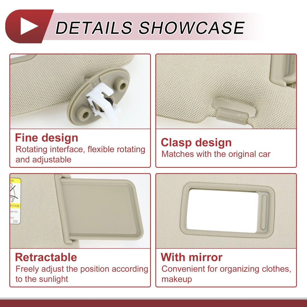 Car Sun Visor No. 74320-35A91-B1 for Toyota 4Runner (2010–2023) Left Driver Side