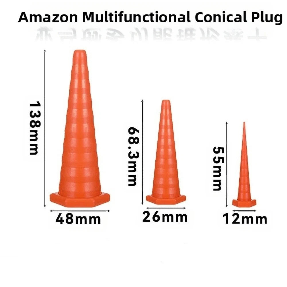 Set of 3 Rubber Hose Caps for Hydraulic Lines (Large, Medium, Small)