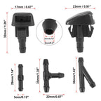 Front Windshield Washer Nozzles Kit KD45-67-510 for Mazda 3 5 6 CX-3 CX-5 CX-7 (2010–2020)