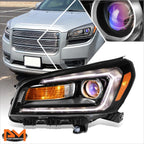 Left Side Black Amber LED DRL Projector Headlight for GMC Acadia (2013–2016)