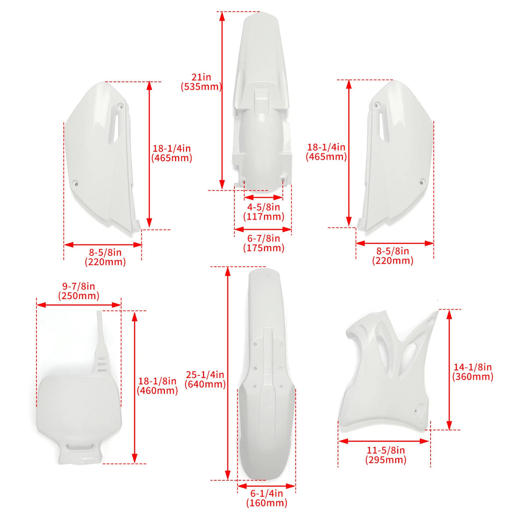 Complete Fairing Plastic Kit for Yamaha YZ85 (2002–2014) - White