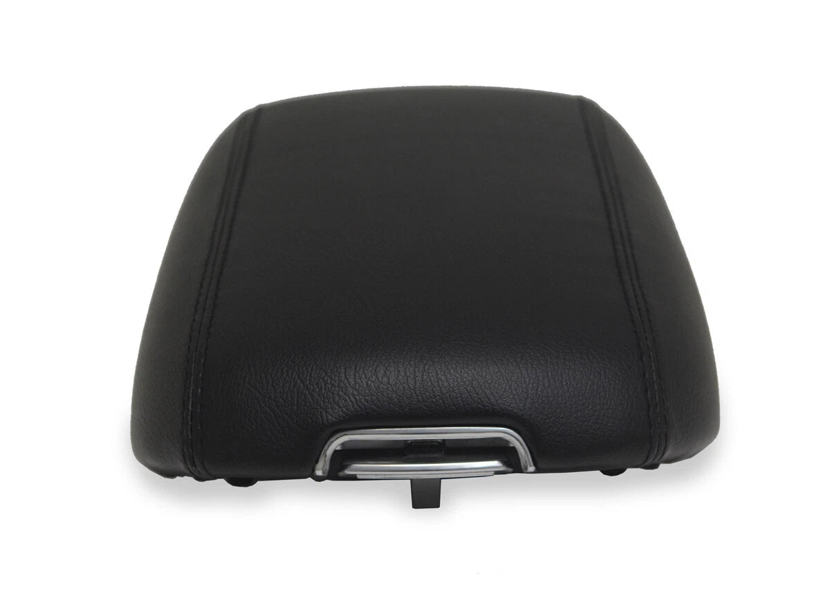 Center Console Lid Armrest Cover for Kia Sorento (2014–2020) Black PVC Leather