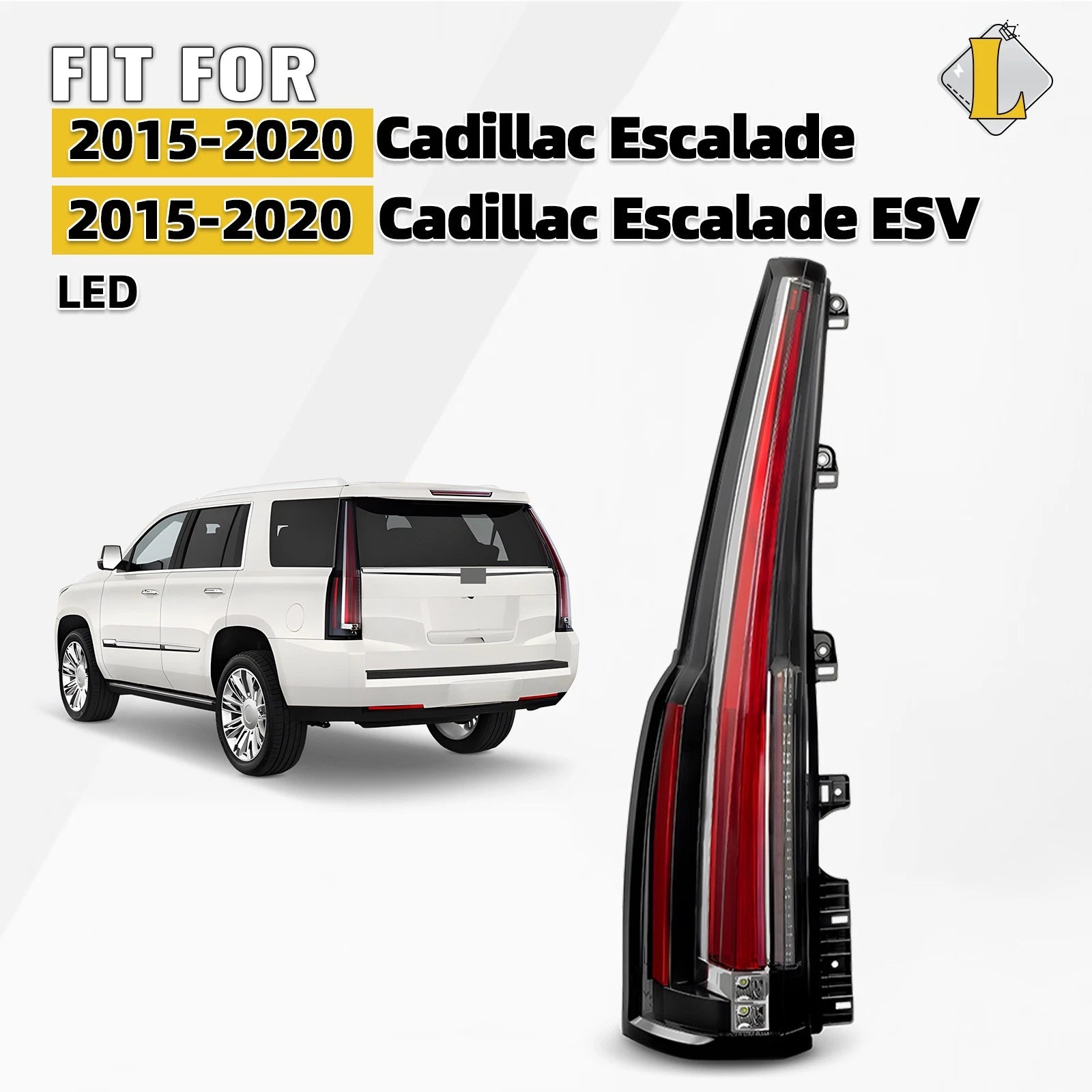 LED Tail Light for Cadillac Escalade/Escalade ESV (2015–2020) Left Driver W/Bulb