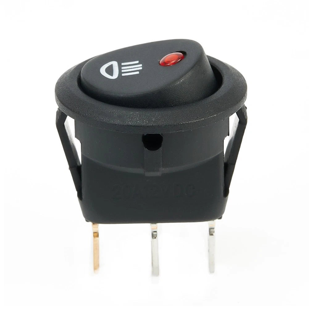 Fog Light Switch for Car Van Truck (12V, Red LED)