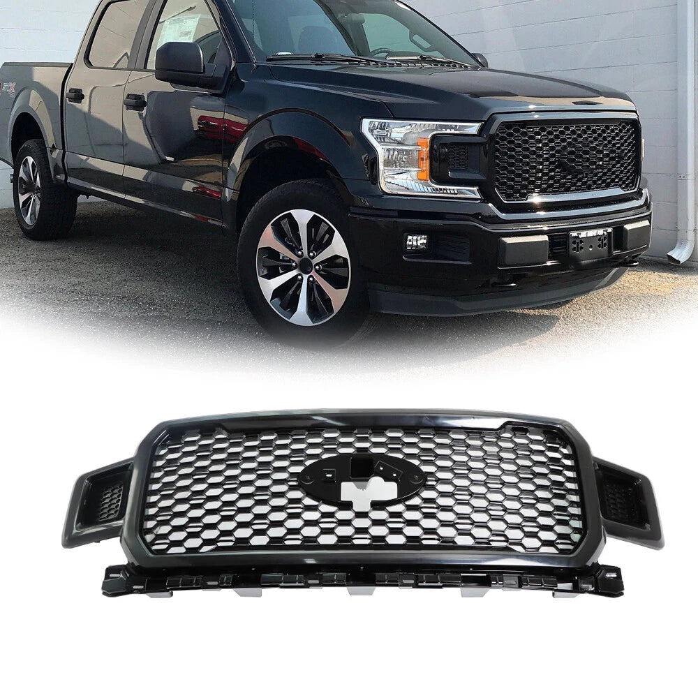 Front Radiator Grille Assembly for Ford F-150 (2018â2020) Shadow Black
