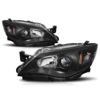 Projector Headlight Set for Subaru Impreza (2008–2011) Black Housing Amber Corner