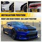 2X Tail Light & Side Marker Decal Smoke Overlay for Charger (2015–2023)