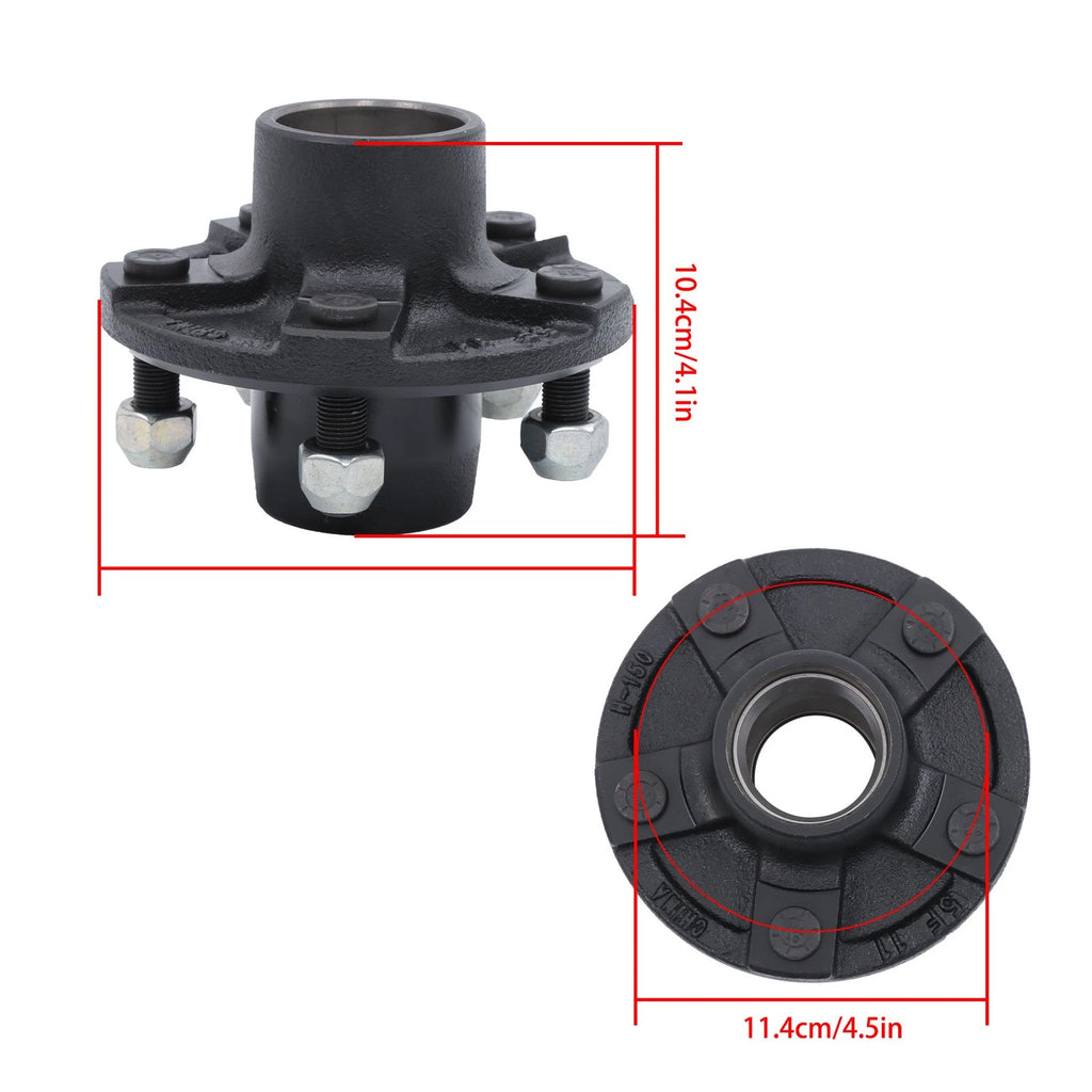 2X Trailer Bearing Kit for 5 on 4.5" Hub (Fits 2000lbs Spindle)
