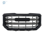 Front Grille for GMC Sierra 1500 (2016–2019) Black Gray Chrome Plating