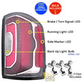 Full LED Taillight for GMC Sierra 1500 (2016–2018) RH Black Housing