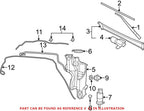Genuine OEM Front Windshield Washer Hose for Ram 1500 Classic 2500 (2019–2023) 68184362AE