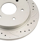 Rear Drilled Slotted Zinc Coated Brake Rotors for Nissan Titan (2004–2015)