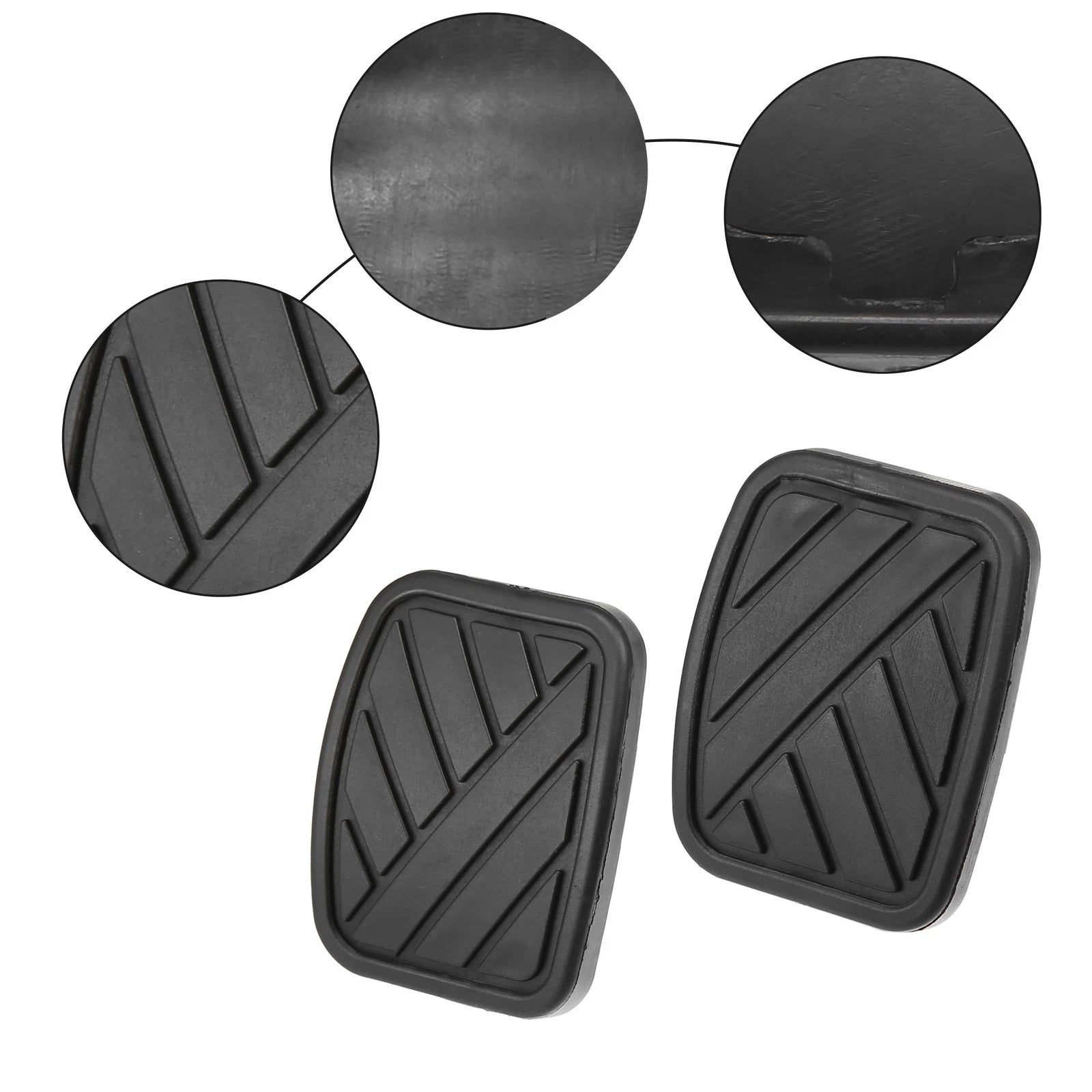 2 Pcs Anti-Slip Clutch Brake Pedal Cover for Suzuki SX4 (2007–2014) Black