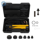 Hydraulic Knockout Punch Driver Tool Kit with 6 Dies (1/2" to 2")