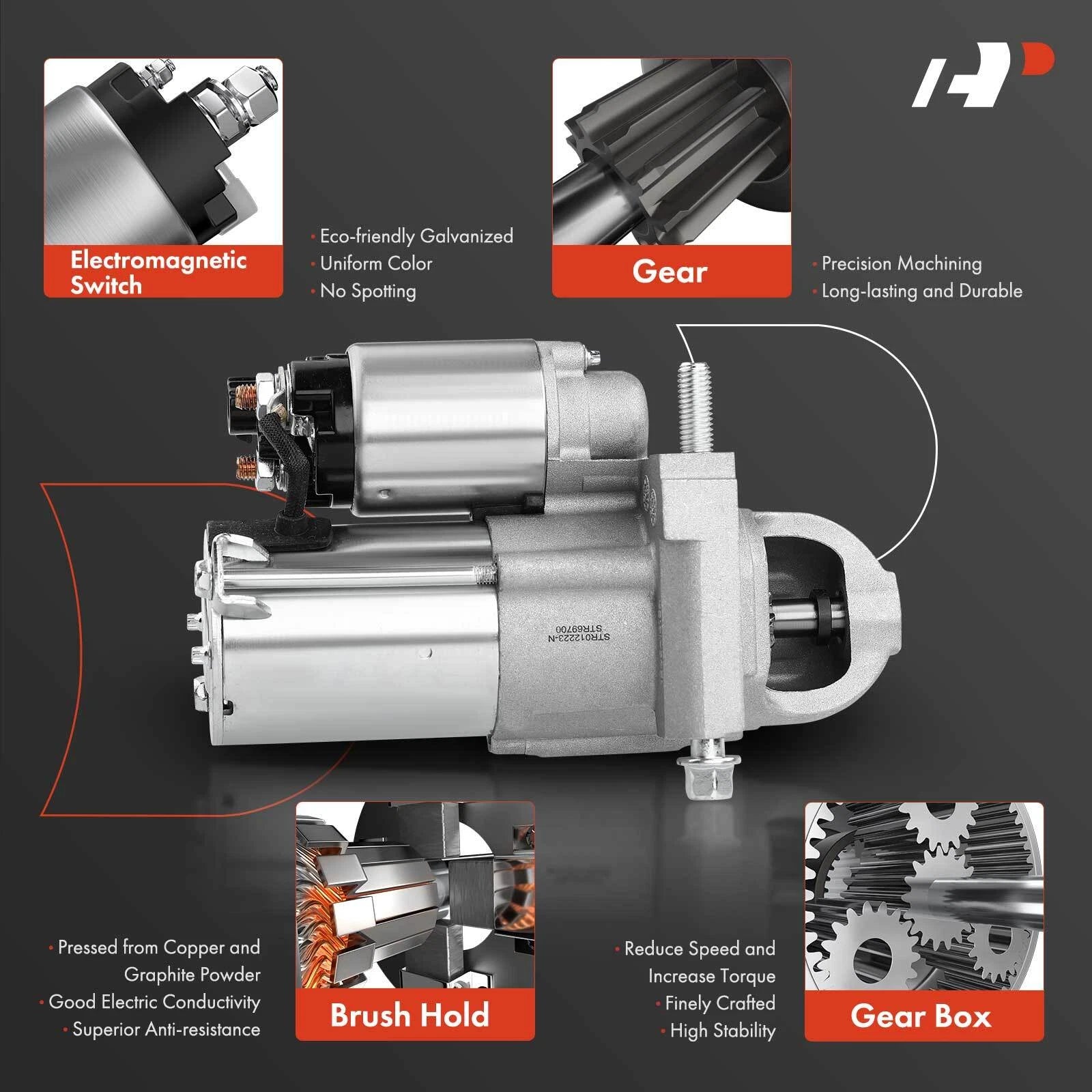 Starter Motor for Chevy Silverado 1500 GMC Sierra 1500 (2009-2013)