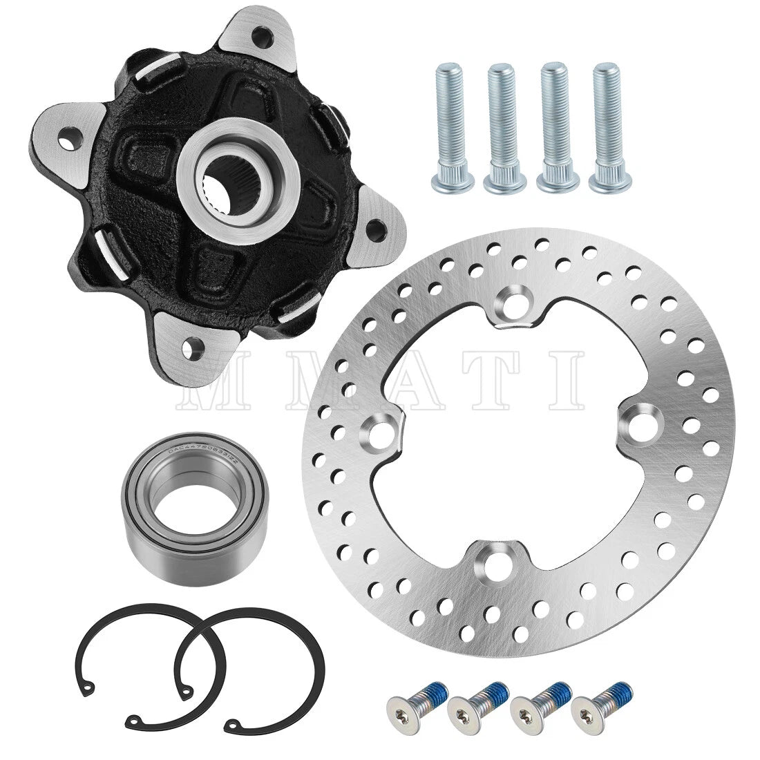 Front Wheel Hub & Bearing & Brake Disc Rotors for Polaris ACE 570 900 (2017–2019)
