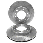 2 x Drilled Slotted Front Disc Brake Rotors for Toyota Hilux (1989–1999)
