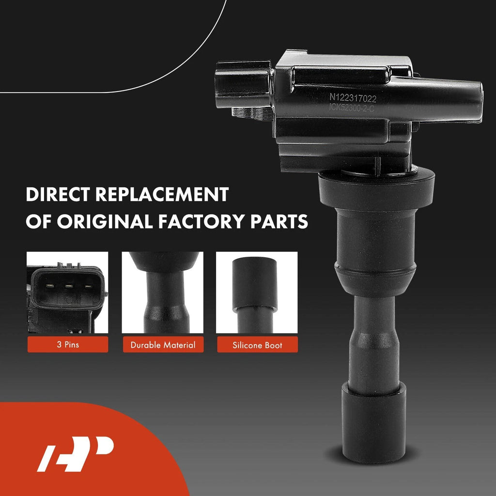 2X Ignition Coil & 4X Iridium Spark Plug for Mitsubishi Lancer (2004-2005)
