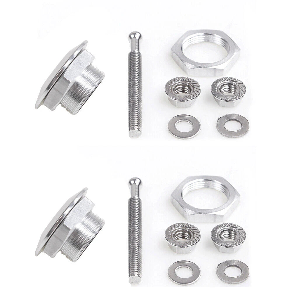 Bumper Latch Kit for Quick Release Hood Pins Lock Clip (Silver)
