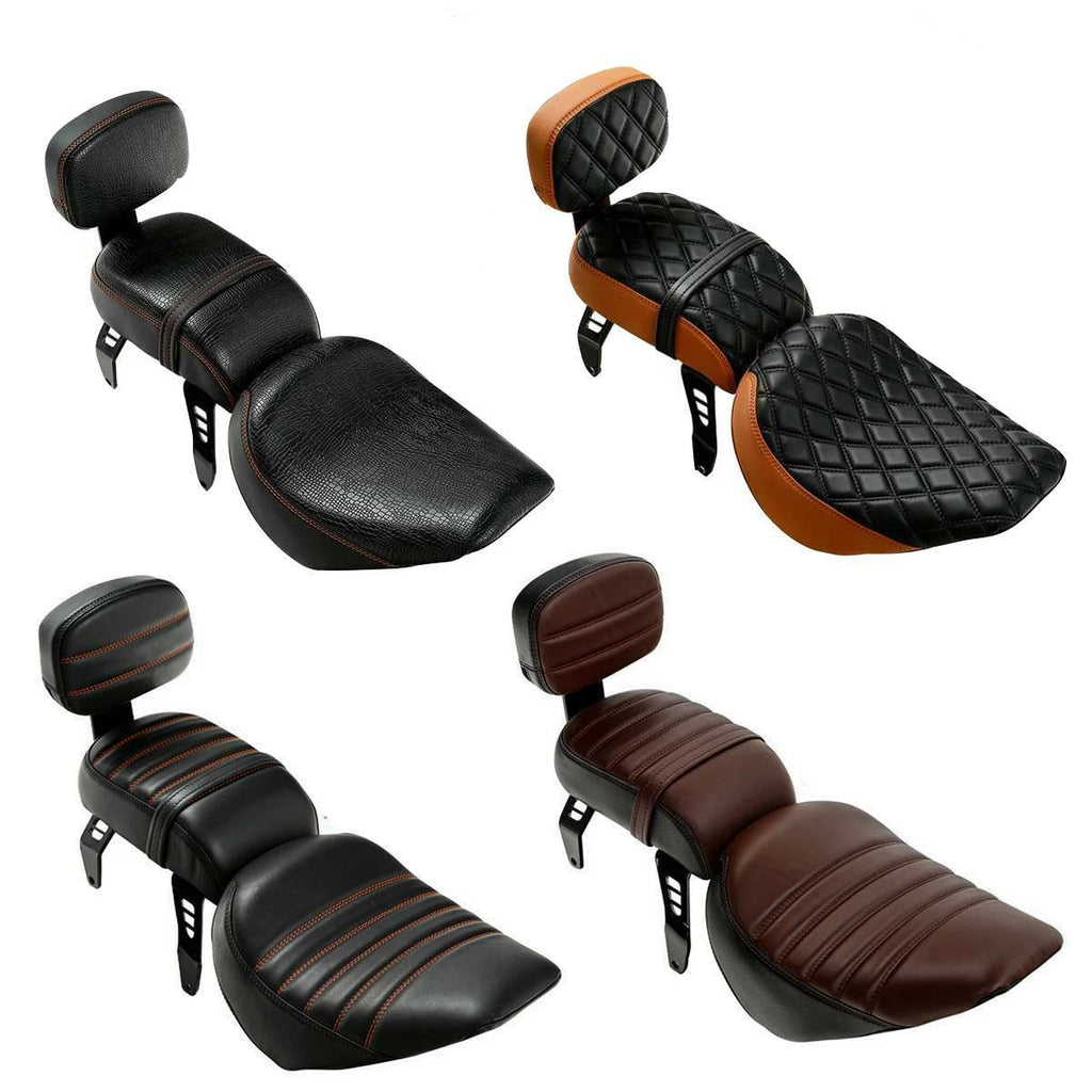 Driver Passenger Seat & Backrest Pad for Indian Scout Bobber (2018–2023)