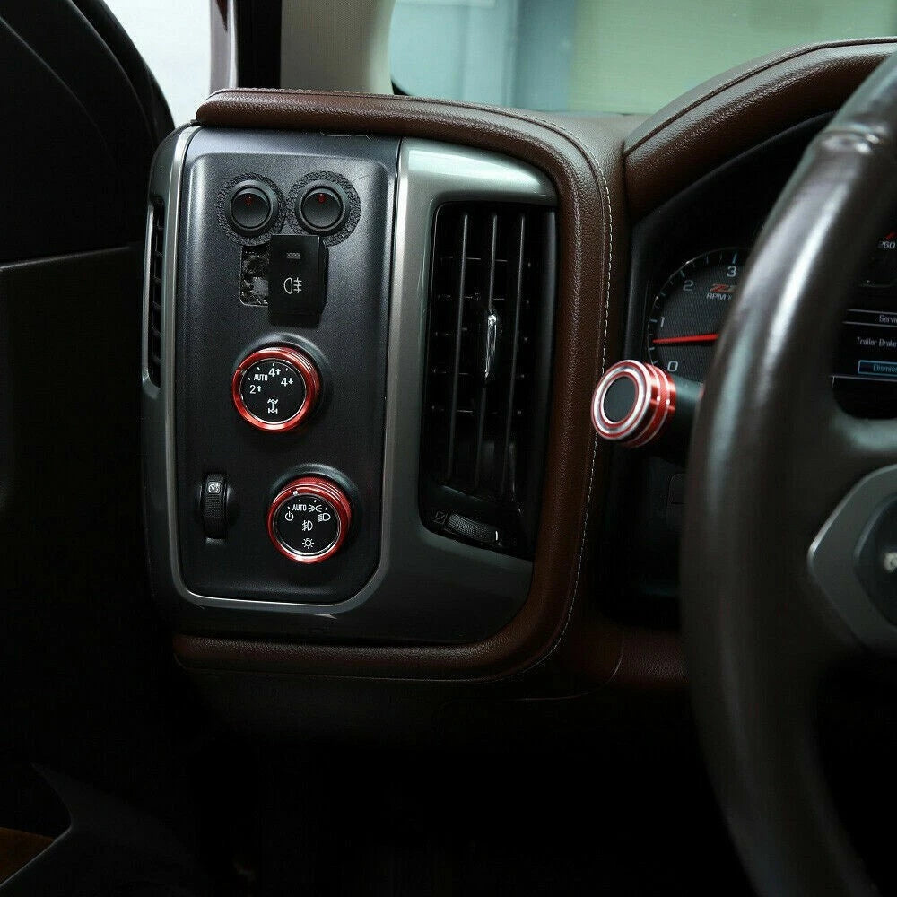 Center Console Control Switch Knob Trim for Chevy Silverado GMC Sierra (2014–2018)