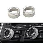 2X Aluminum Alloy Volume Radio Switch Knob Cover for Porsche 911, Cayenne, Macan