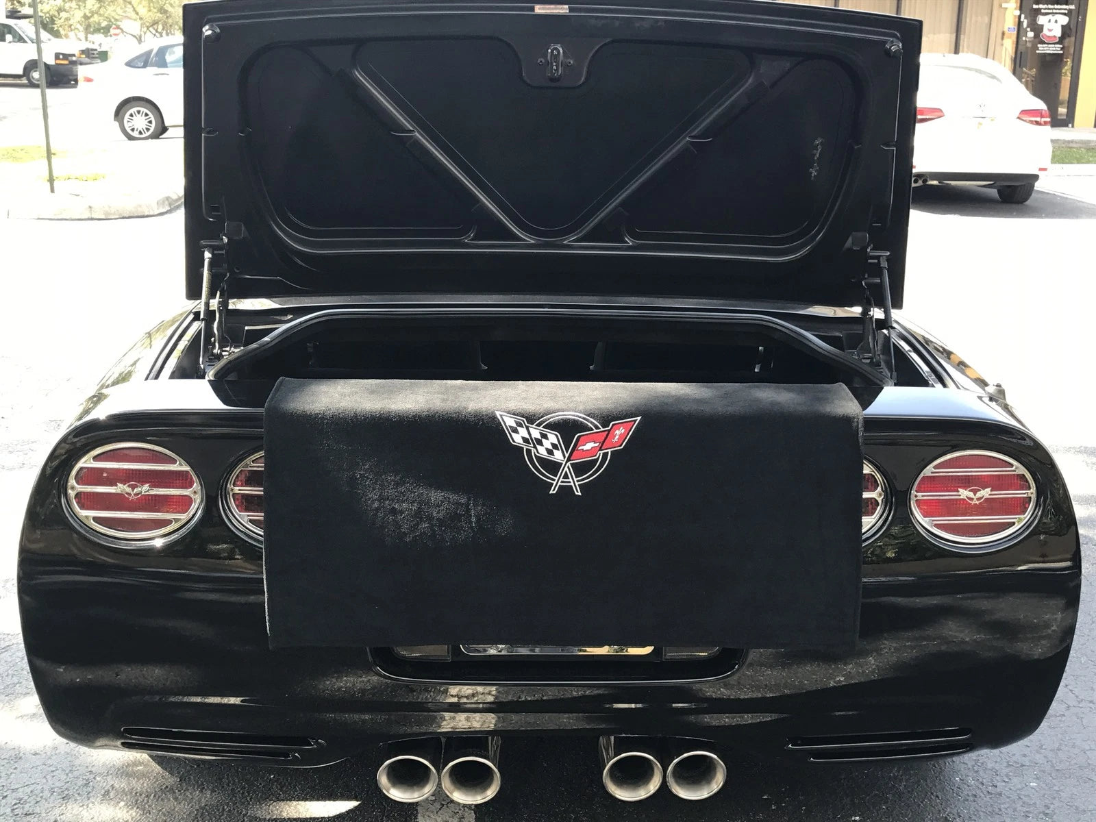 Protective Trunk Towel Cloth for Chevy Corvette Black (2005–2013)
