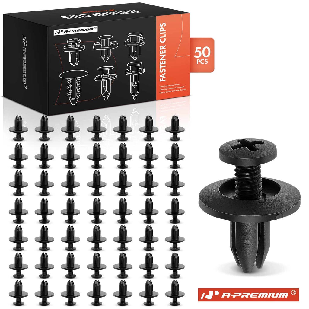 50Pcs 6mm Nylon Bumper Retainer Clips for Honda 