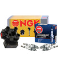 Set of 4 NGK DIS Ignition Coils & Iridium IX Spark Plugs for Mazda 626 (1998–2002)