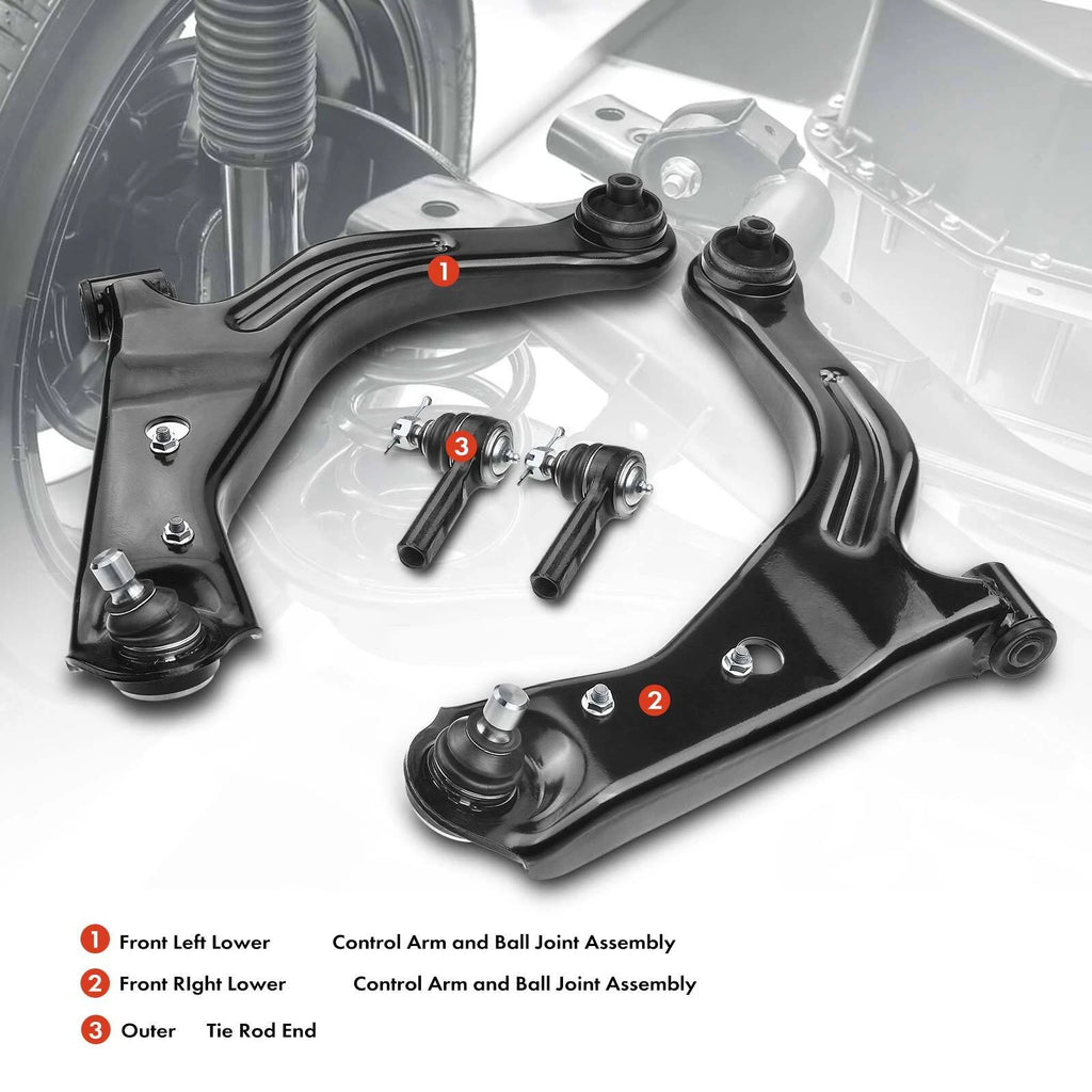 Set of 4 Front Lower Control Arms & Ball Joints for Ford Escape (2001–2012)
