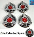 Wire Wheel Spinner Center Hub Caps Red Replacement for 1962–1963 Ford Thunderbird
