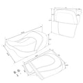 Driver & Passenger Backrest Pad for Harley Road King Glide (2009-2023)