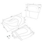 Driver & Passenger Backrest Pad for Harley Road King Glide (2009-2023)