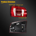 Full LED Tail Light Assembly for Ram 2500 3500 (2019–2024) Left Side
