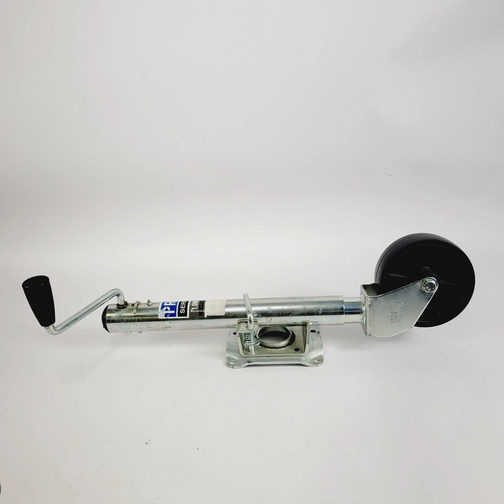 Swivel Jack for PRO Series (1000 lb, Zinc Plated) with 6" Black Poly Wheel #EJ10000101
