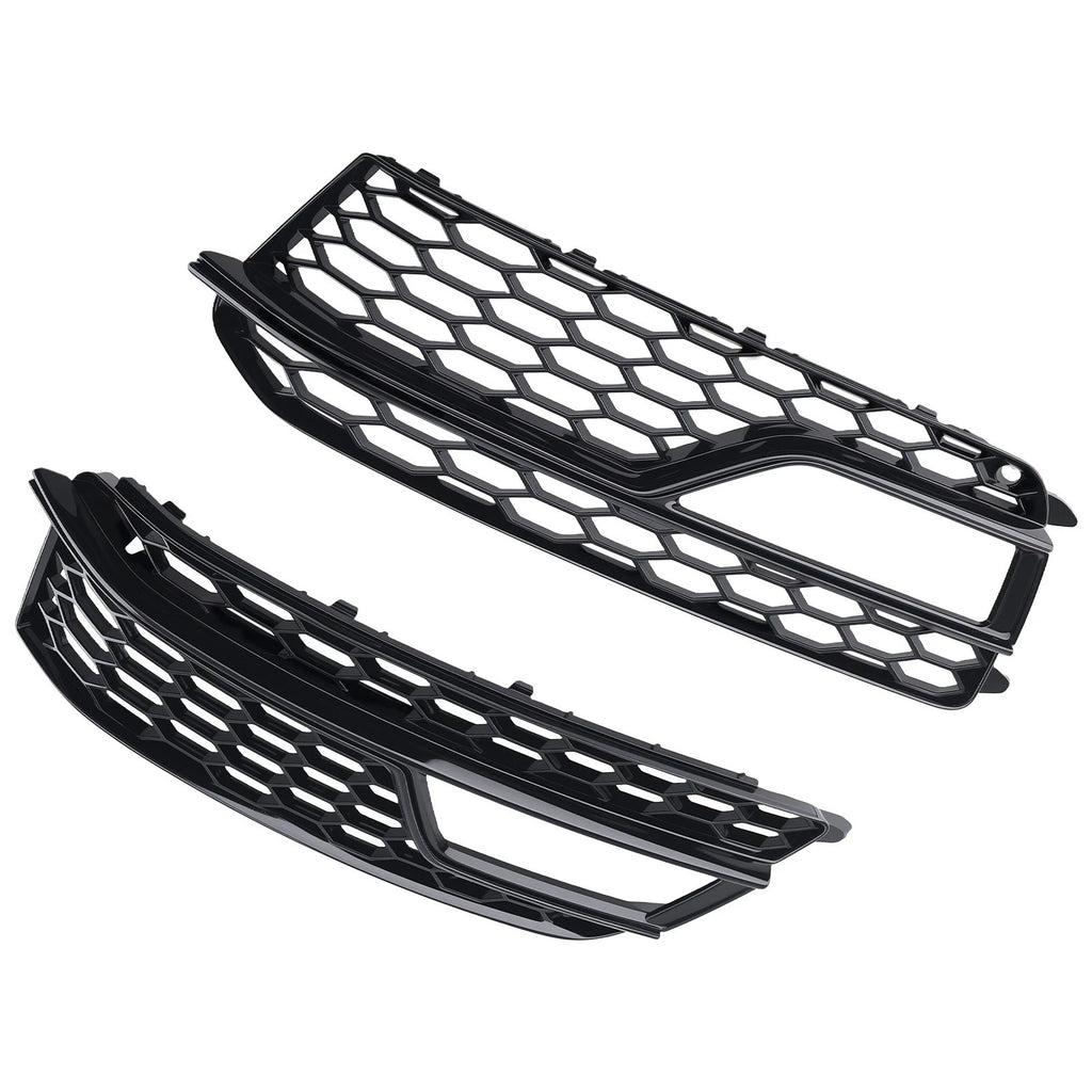 Set of 2 Front Bumper Fog Lamp Grille Covers for Audi A5 S-line S5 (2013–2017)