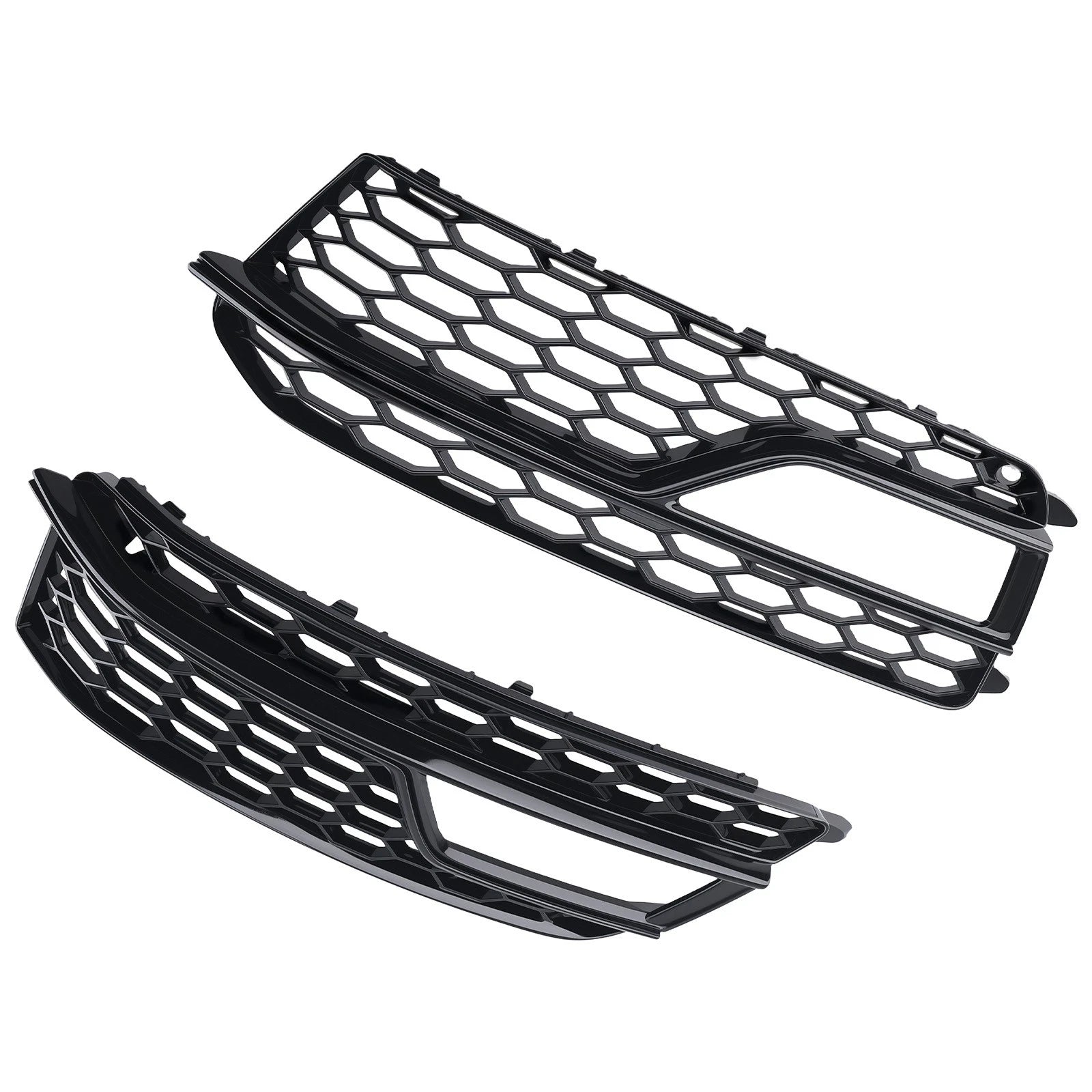 Set of 2 Front Bumper Fog Lamp Grille Covers for Audi A5 S-line S5 (2013–2017)