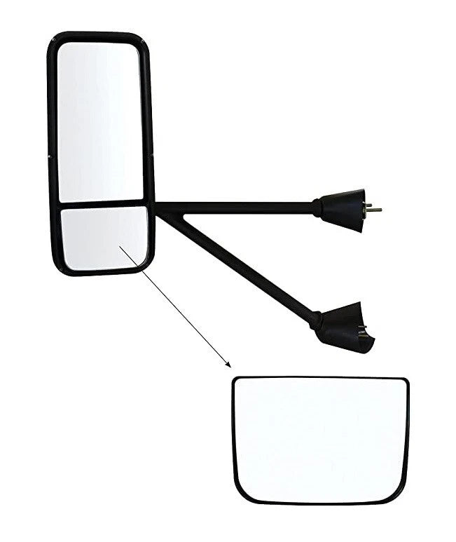 Lower Mirror Glass with Defrost Replacement for Kenworth T600 T660 T800 (2010–2023)