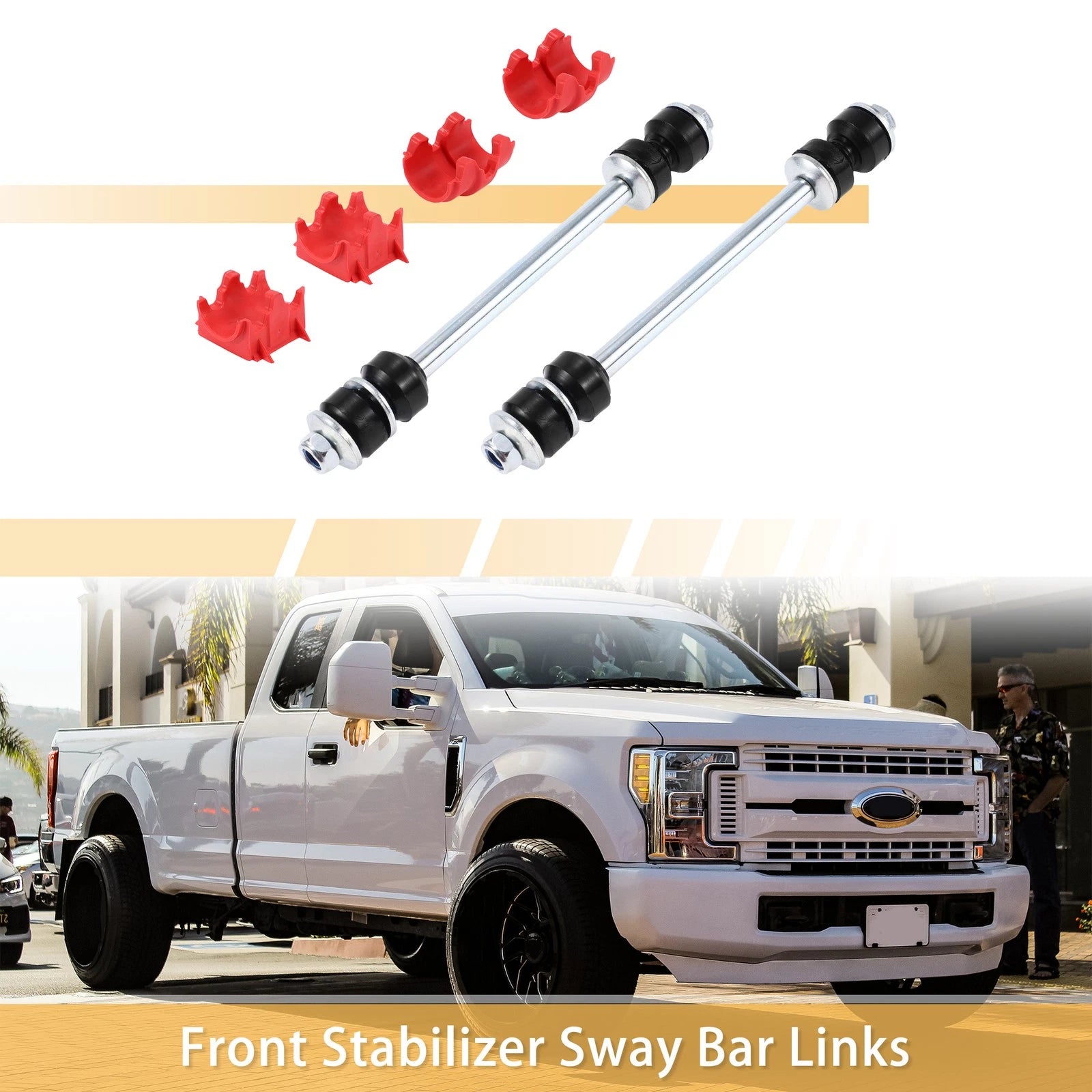 Set of 2 Front Stabiliser Sway Bar Links with Bushings for Ford Explorer (2006–2010)