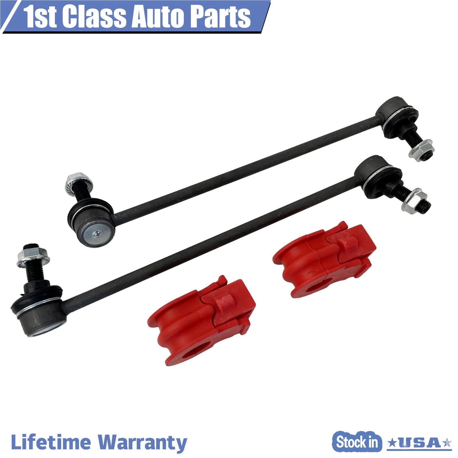 Set of 4 Front Stabilizer Sway Bar Link Bushings for Nissan Rogue (2008–2013)