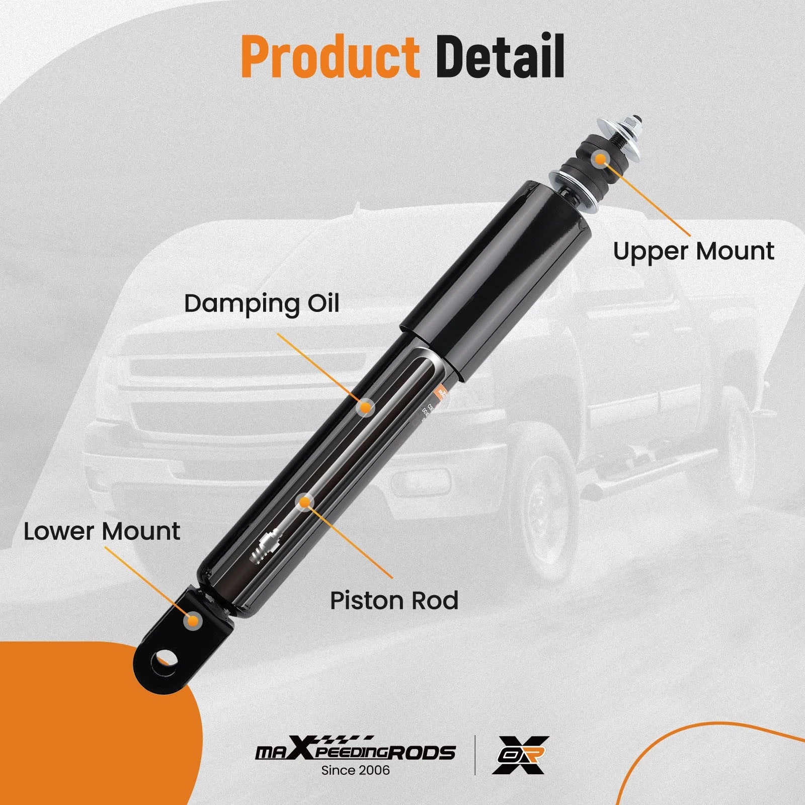 Front Struts Shocks for Chevy Suburban Tahoe GMC Yukon XL (2000–2006)
